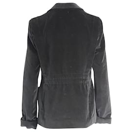 Armani Exchange-Armani Collezioni Velvet Blazer in Black Cotton -Black