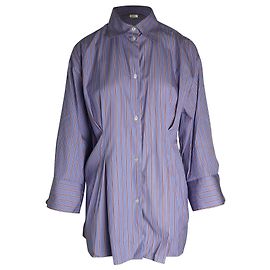 Totême Camicia Toteme a Righe in Cotone Blu Multicolore