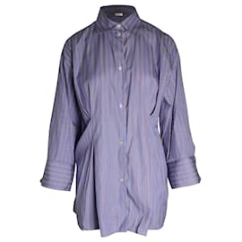 Totême-Camicia Toteme a Righe in Cotone Blu-Multicolore