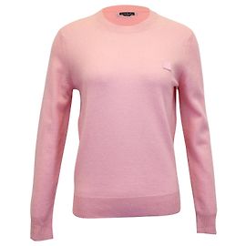Suéter Acne Studios Kalon Face Patch em lã rosa Rosa