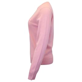 Acne-Acne Studios Kalon Face Patch Pullover aus rosa Wolle-Pink