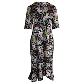 Erdem-Erdem Lucy Midi Dress in Floral Print Polyester-Other,Python print
