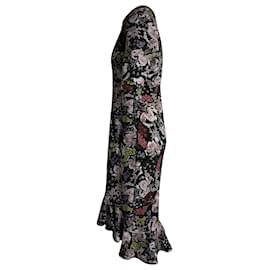 Erdem-Erdem Lucy Midi Dress in Floral Print Polyester-Other,Python print