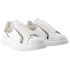 Alexander Mcqueen-Baskets Oversize - Alexander Mcqueen - Cuir - Blanc/vanille-Blanc