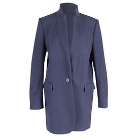 Stella Mc Cartney Stella McCartney Bryce Signature Mantel aus marineblauer Wolle Marineblau