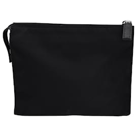 Prada-Prada Top Zip Reisetasche aus schwarzem Nylon-Schwarz