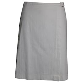 Hugo Boss-Boss A-Line Skirt in White Cotton-White