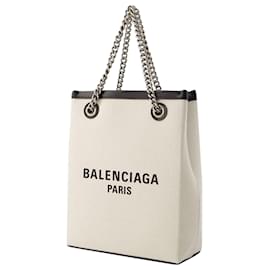 Balenciaga-Étui pour téléphone Duty Free - Balenciaga - Coton - Beige-Beige