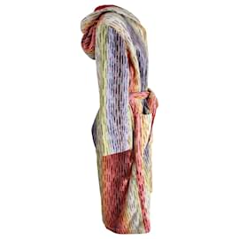 Missoni-Missoni Hooded Towelling Robe in Multicolor Cotton-Multiple colors