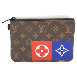 Louis Vuitton-Louis Vuitton Pochette Zippée-Marrom