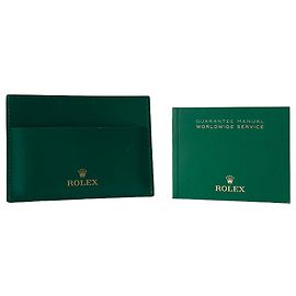 Rolex Tarjetero + Manual de Garantía Internacional Verde
