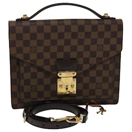 Louis Vuitton-LOUIS VUITTON Damier Ebene Monceau 28 Handtasche SPO 2Weg N48088 LV Auth 47539-Andere