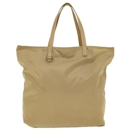 Prada-PRADA Tote Bag Nylon Beige Auth bs6674-Beige