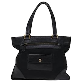 Prada-PRADA Shoulder Bag Nylon Leather Black Auth ep942-Black