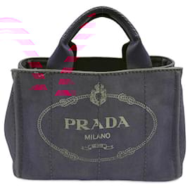 Prada-Pink Canvas Prada Canapa Tote-Pink