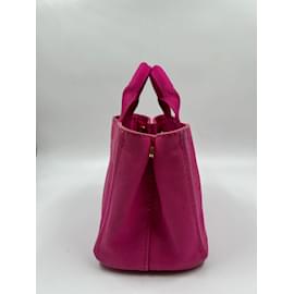 Prada-Pink Canvas Prada Canapa Tote-Pink