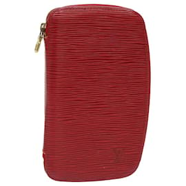 Louis Vuitton-LOUIS VUITTON Epi Agenda Geode Monedero Rojo M63877 LV Auth 47234-Roja