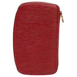 Louis Vuitton-LOUIS VUITTON Portafoglio Epi Agenda Geode Rosso M63877 LV Aut 47234-Rosso