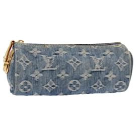 Louis Vuitton-LOUIS VUITTON Monograma Denim Trousse Speedy GM Bolsa Azul M95081 Autenticação de LV 46892-Azul