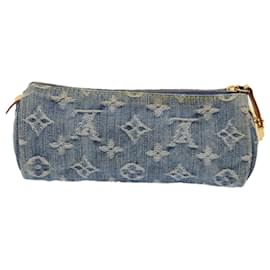 Louis Vuitton-LOUIS VUITTON Monograma Denim Trousse Speedy GM Bolsa Azul M95081 Autenticação de LV 46892-Azul