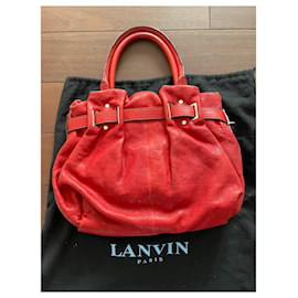 Lanvin-Bolsos de mano-Roja,Hardware de plata