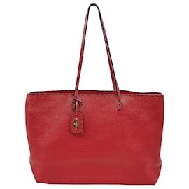 Fendi-Fendi Sac cabas Fendi Selleria en cuir rouge - Edition Limitée-Rouge