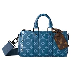 Louis Vuitton-LV Keepall 25 Blue monogram-Blue