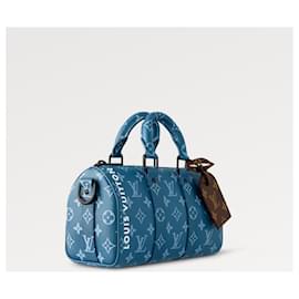 Louis Vuitton-LV Keepall 25 Blue monogram-Blue
