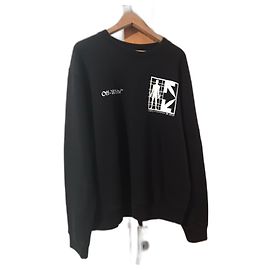 Off White Off-White Black Cotton Sweatshirt XXL Black
