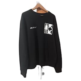 Off White Off-White Schwarzer Baumwoll Sweatshirt XXL Schwarz