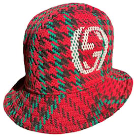 Gucci Fedora hat red wool Red Green