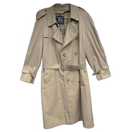 Burberry-vintage Burberry trench 54 with removable wool lining-Beige