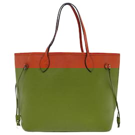 Louis Vuitton-LOUIS VUITTON Epi Neverfull MM Tote Bag Orange Pimon M40884 LV Auth 47428-Other,Orange
