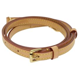 Louis Vuitton-LOUIS VUITTON Shoulder Strap Leather 37""-43.3"" Beige LV Auth 47205-Beige