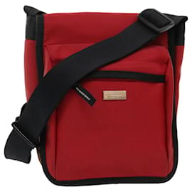 Burberry-BURBERRY Nova Check Shoulder Bag Nylon Red Auth bs6668-Red