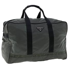 Prada-PRADA Boston Bag Nylon Gray Auth bs6561-Grey