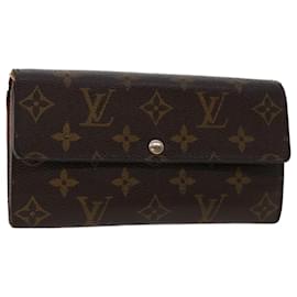 Louis Vuitton-LOUIS VUITTON Monogram Portefeuille Sarah Long Wallet M60531 LV Auth 47299-Monogram
