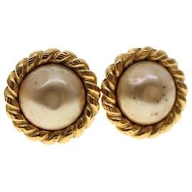 Chanel-CHANEL Earring Gold Tone CC Auth ar9891b-Other