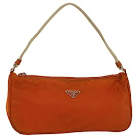 Prada-Pochette pour accessoires PRADA Nylon Orange Auth ep987-Orange