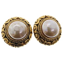 Chanel-CHANEL Earring Gold Tone CC Auth ar9892b-Other
