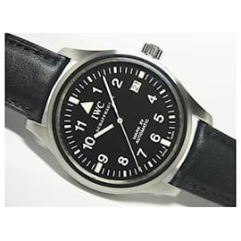 IWC-IWC Pilot's watch mark15 black leather belt Specification 3253-001 Mens-Silvery