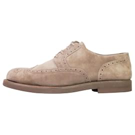 Bottega Veneta-Brown suede lace up brogues - size EU 39-Brown