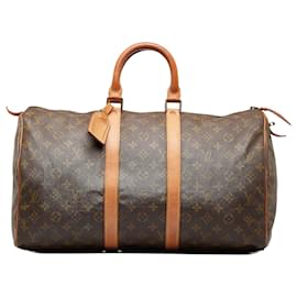 Louis Vuitton-Louis Vuitton Brown Monogram Keepall 45-Brown