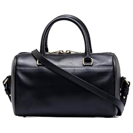 Saint Laurent-Saint Laurent Black Classic Baby Duffle Leather Satchel-Black