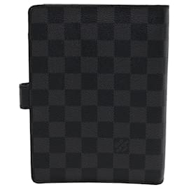 Louis Vuitton-LOUIS VUITTON Damier Graphite Agenda MM Day Planner Cover R20242 LV Auth ac1992-Other