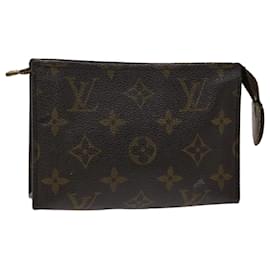 Louis Vuitton-Toilette Poche Louis Vuitton Monogram 15 Bolsa M47546 LV Auth 47309-Monograma