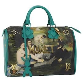 Louis Vuitton-LOUIS VUITTON Masters Collection MANET Speedy 30 Hand Bag M43304 LV Auth 47433a-Green