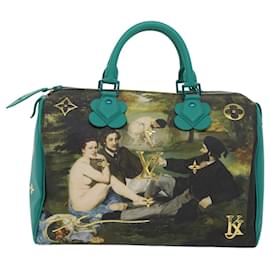 Louis Vuitton-LOUIS VUITTON Masters Collection MANET Speedy 30 Hand Bag M43304 LV Auth 47433a-Green