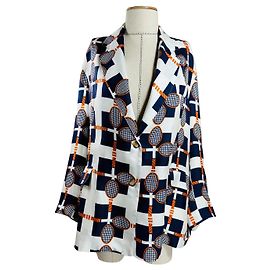 La Prestic Ouiston Silk Racket Blazer Oversize Multiple colors