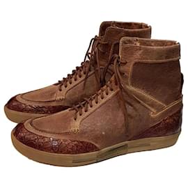 Silvano Lattanzi-Sneakers alte-Marrone chiaro